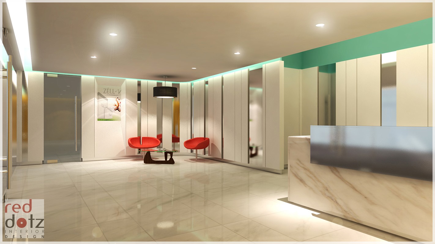 office reception interior design 3D Kuala Lumpur