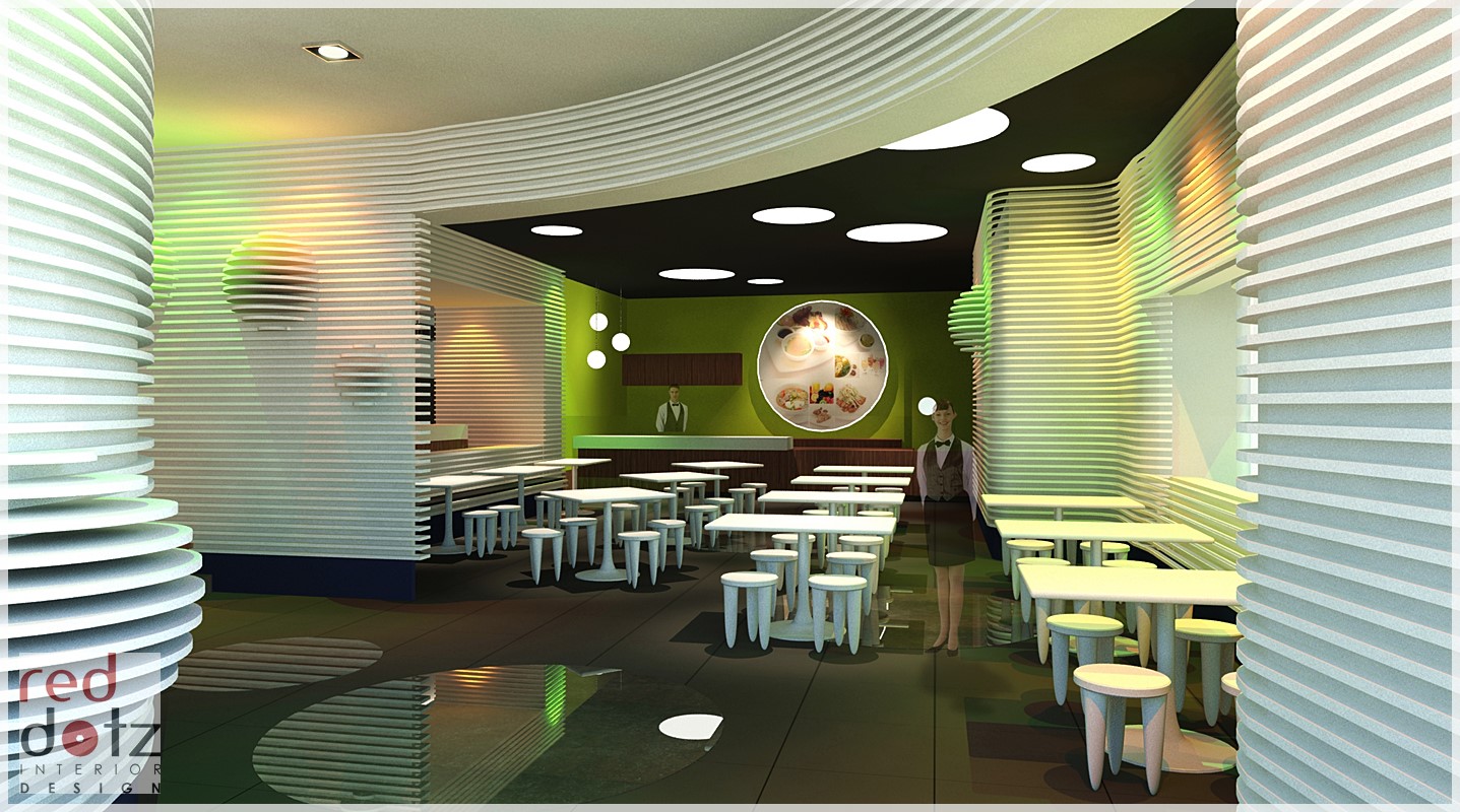 bowling center cafe design concept