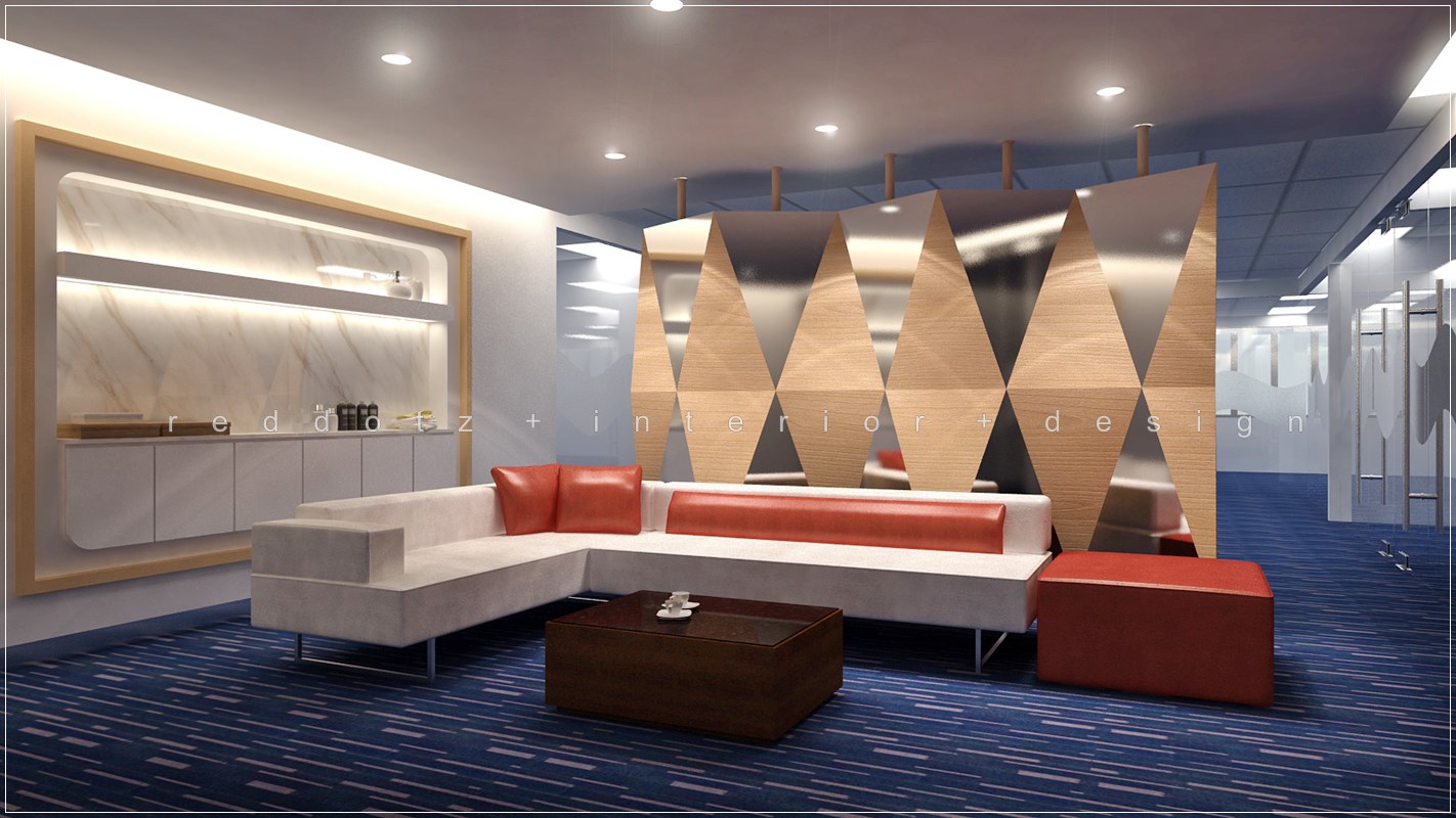 Office Waiting Lounge 3D Interior Design Damansara Perdana ...