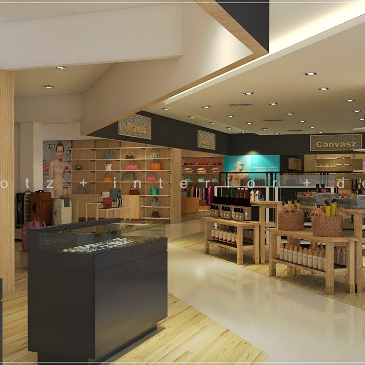 malaysia free duty retail shop 3d interior design