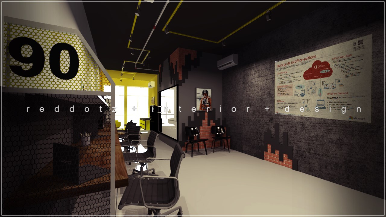 industrial rustic soho office design Shah Alam