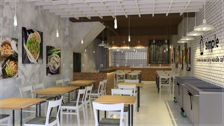 SS15 Simple Chicken Rice Restaurant Interior Design 3D Malaysia ...
