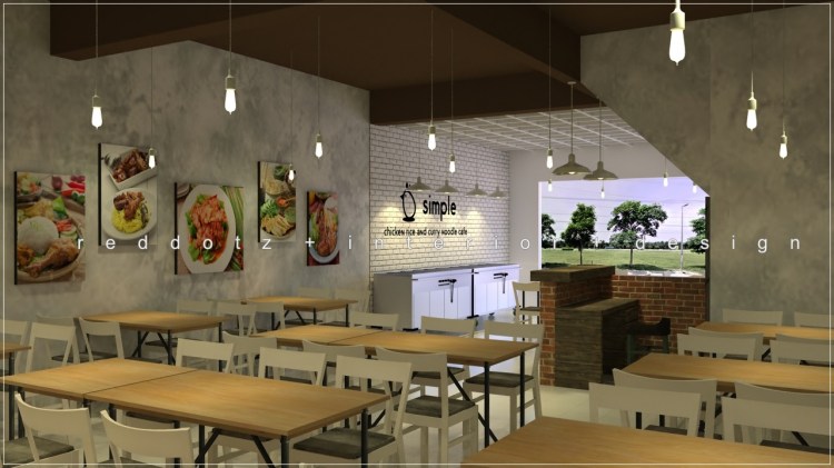 Subang simple chicken rice restaurant interior design Malaysia