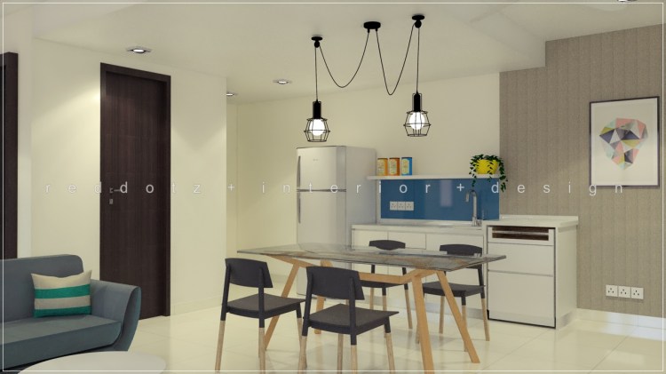 soho studio condo kitchen dining design malaysia
