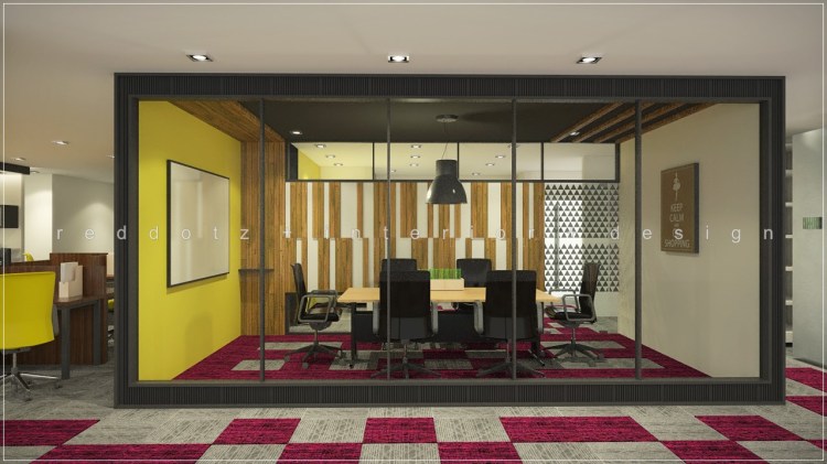 industrial rustic office meeting room design Malaysia