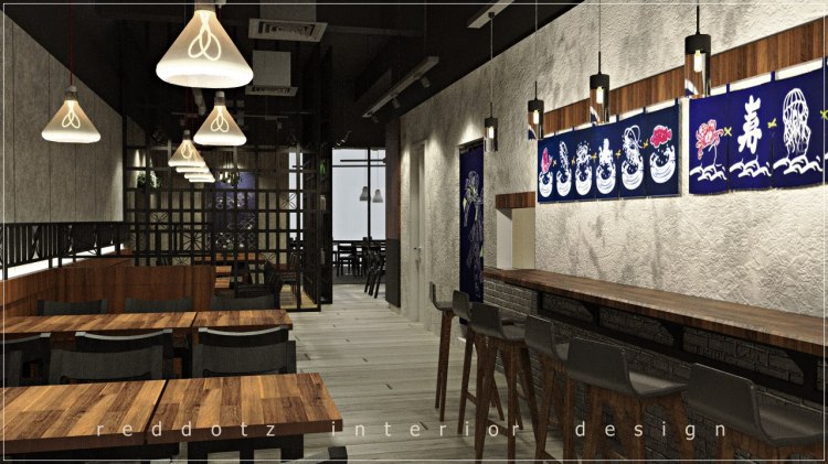 Japanese Restaurant Bar Table Design Malaysia