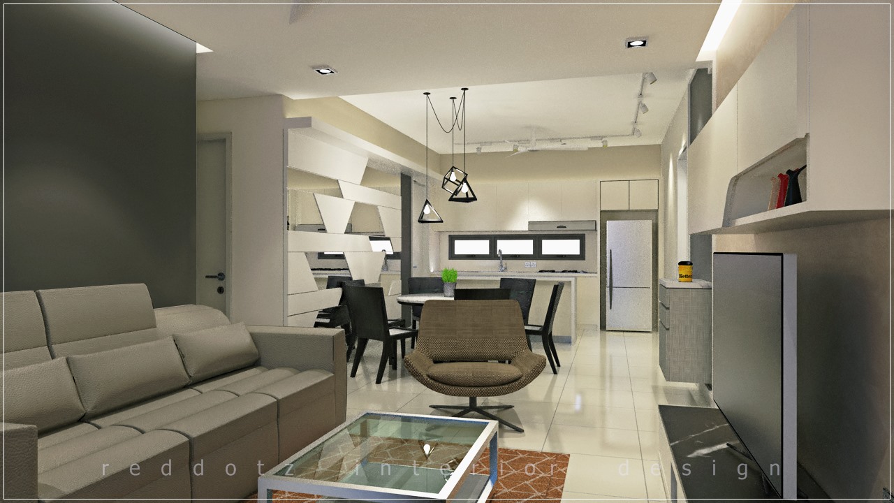 condo open kitchen design puchong