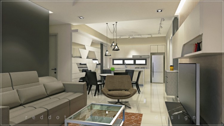 condo open kitchen design puchong