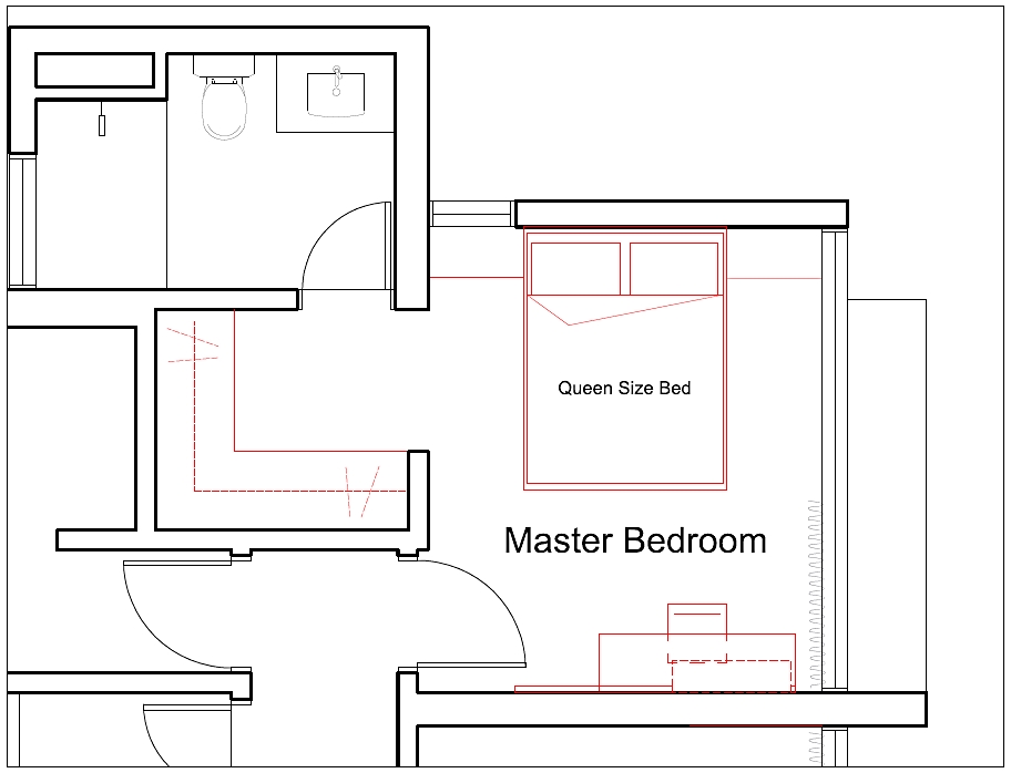 Lush Executive Condominium Master Bedroom Layout Plan