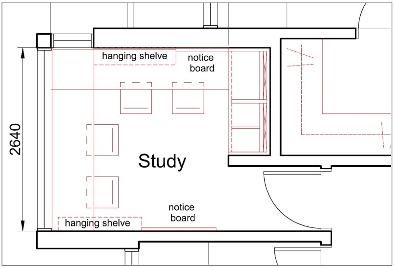 Lush Executive Condominium Study Room Layout Plan