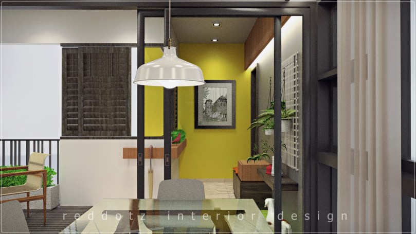 Lush Executive Condominium Entry Foyer Design