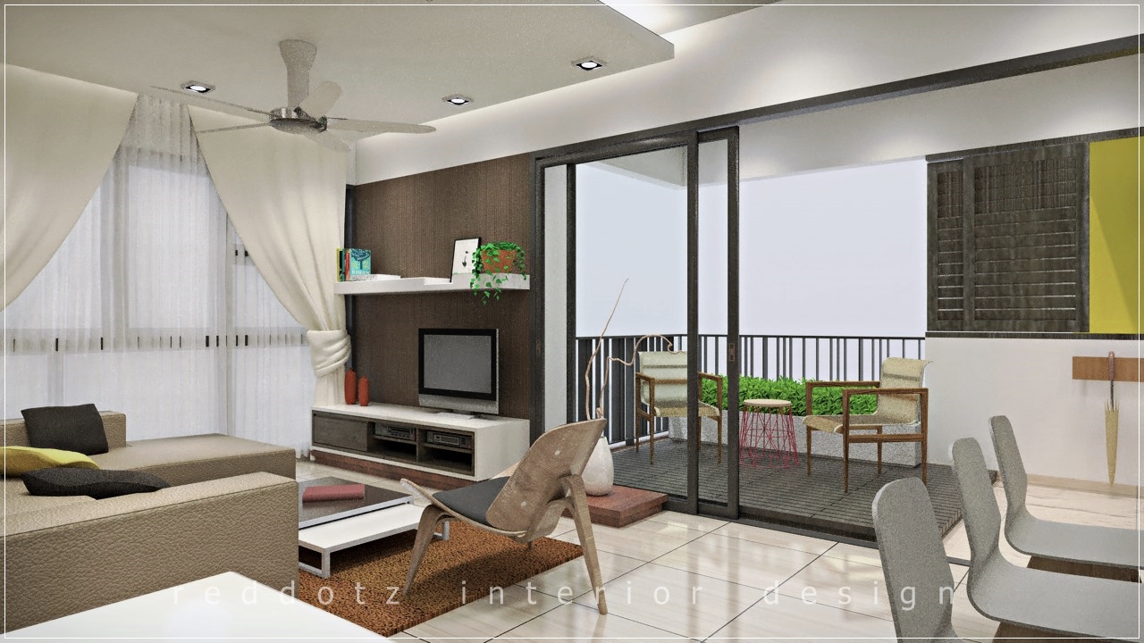 Lush Executive Condominium Living Area Design