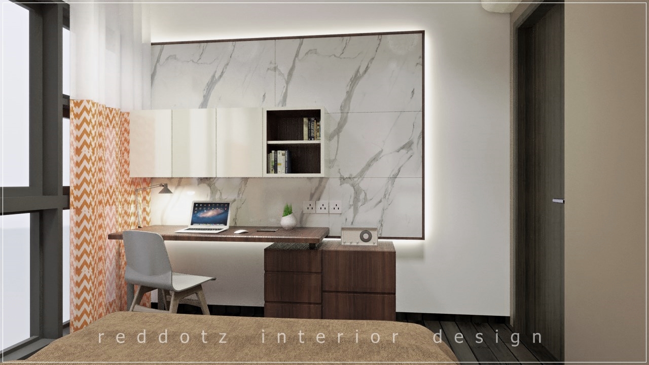 Lush Executive Condominium Master Study Area Design