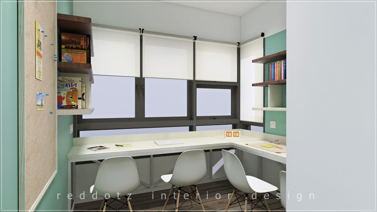Lush Executive Condominium Study Table Design