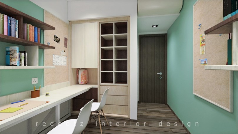 Lush Executive Condominium Study Area Design