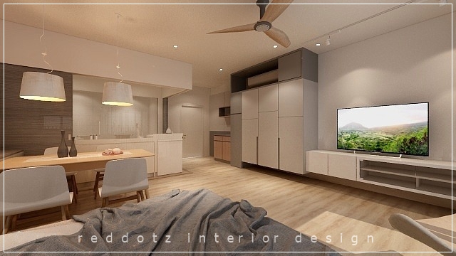 Soho home tv area design Malaysia