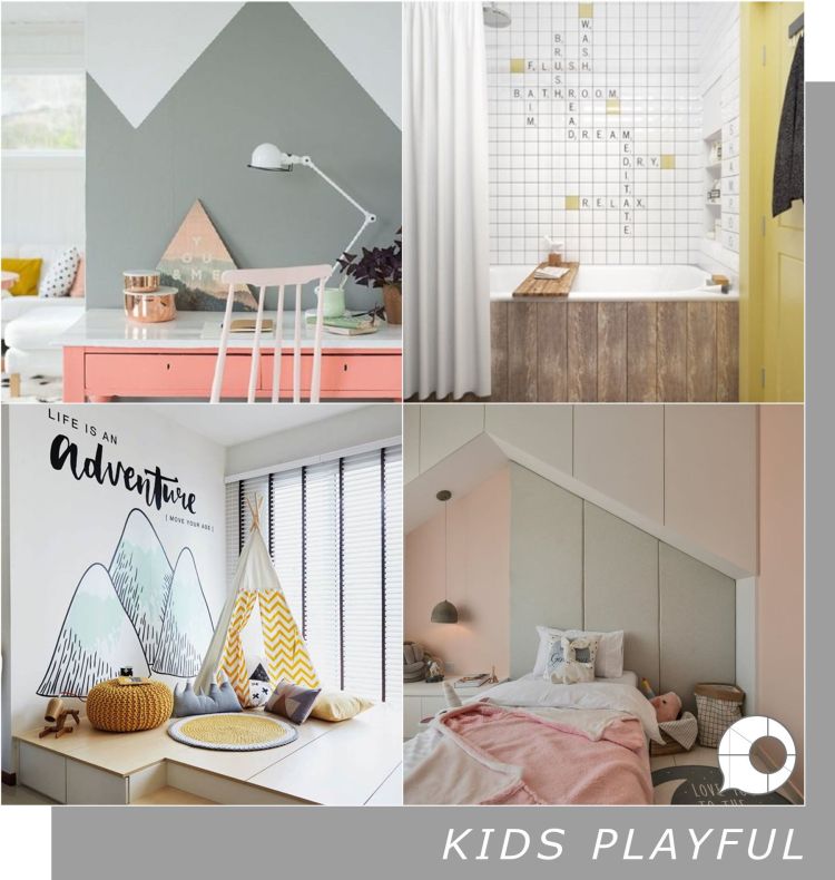 kids playful interior design theme