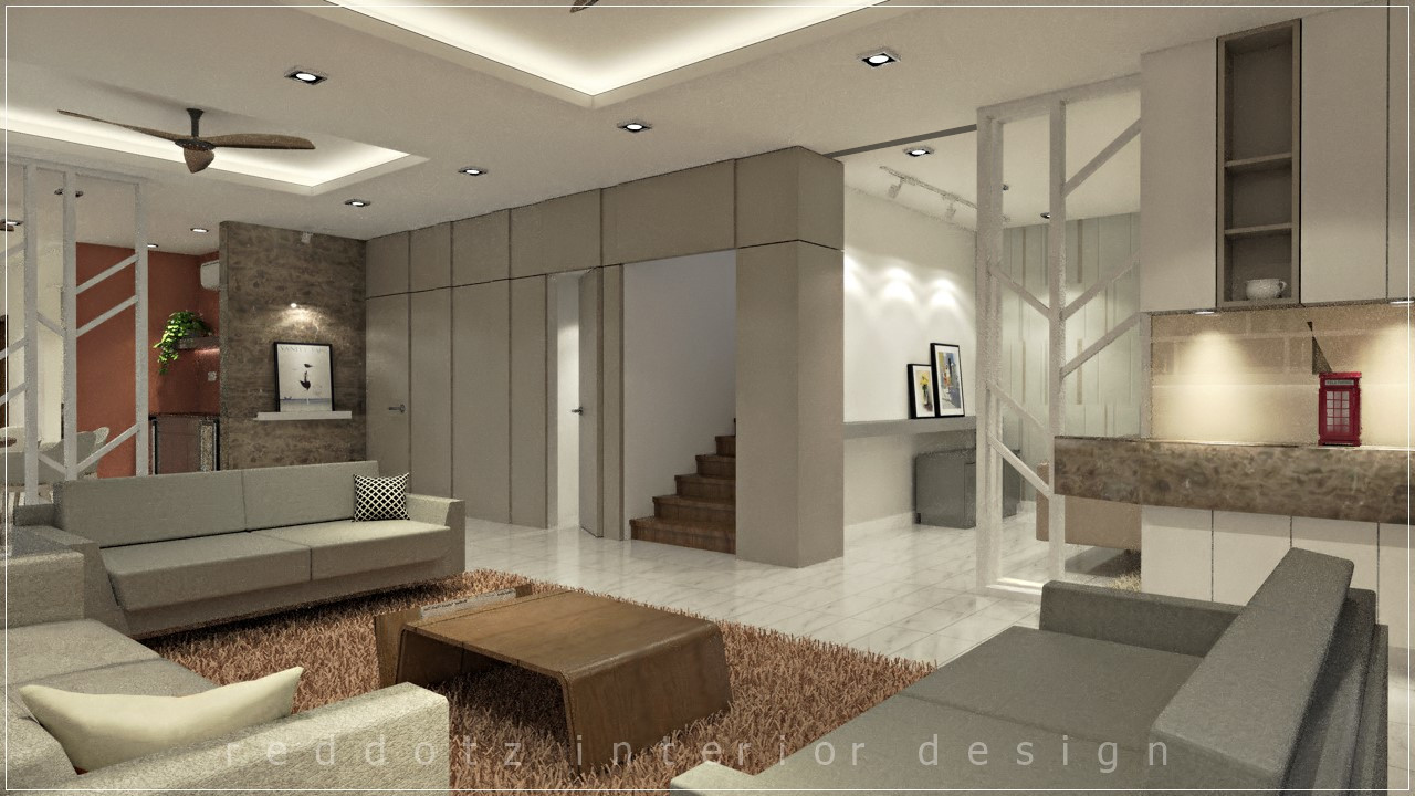 Living Foyer Design 3D Malaysia