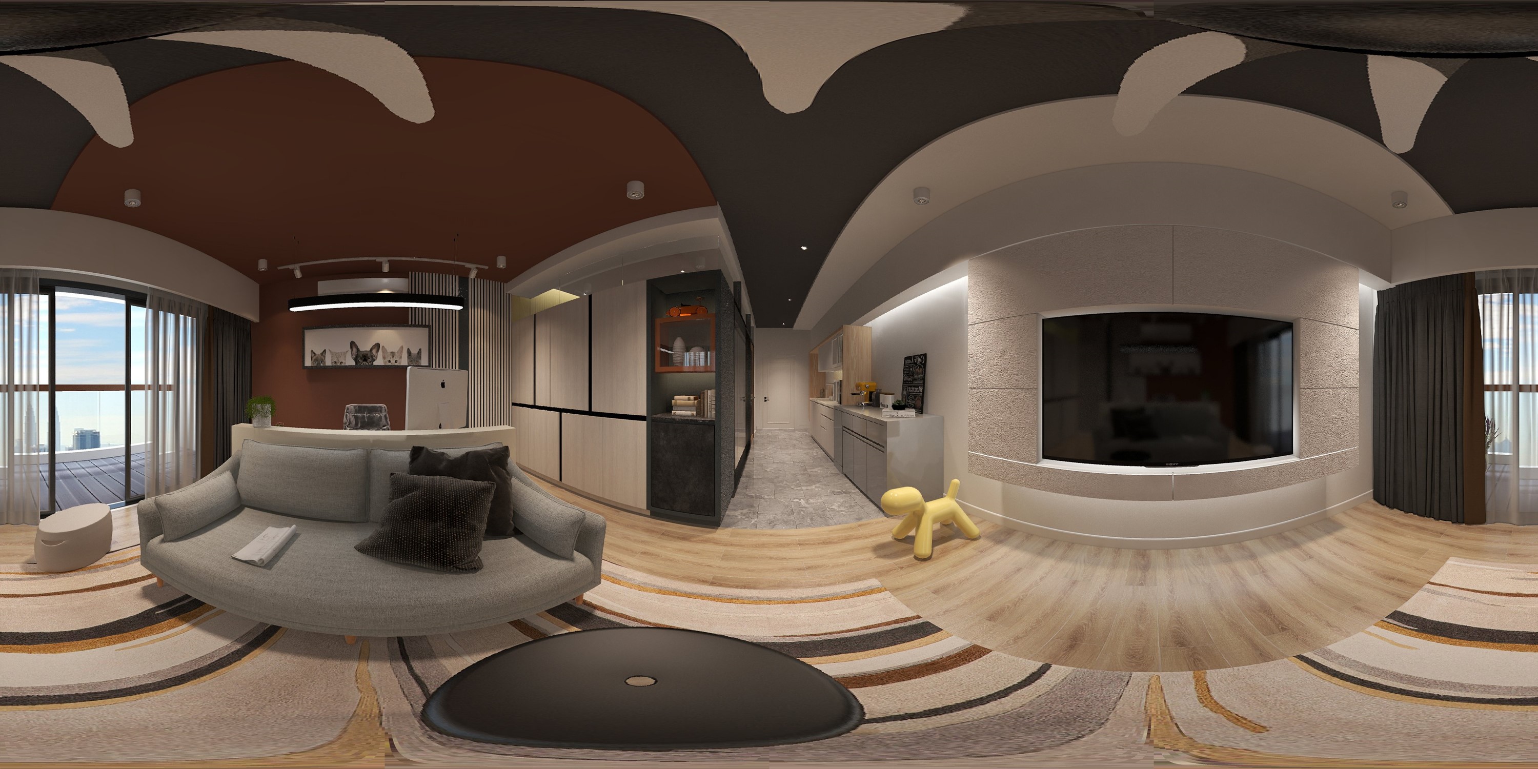 GetIDonline City Living Room 360 Panorama